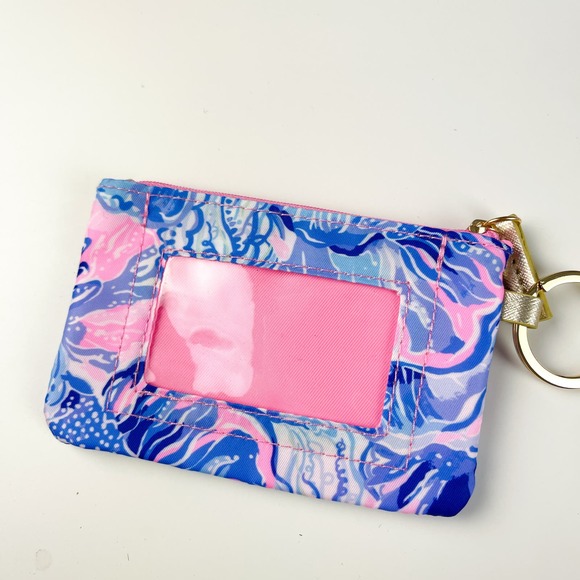 Lilly Pulitzer ID Card Keychain Zip Pouch Case Wallet - Picture 4 of 8